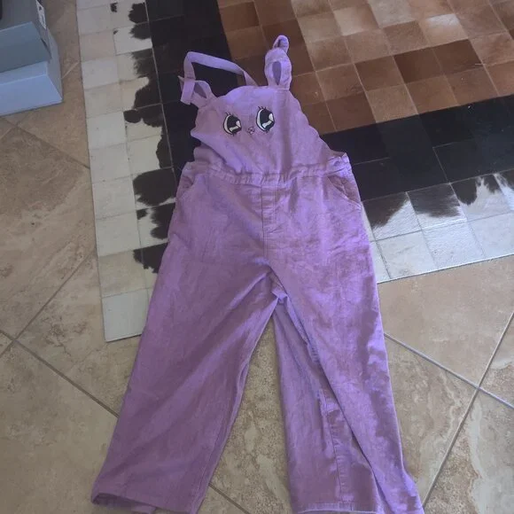 Lazy Oaf Esther Loves Oaf Bunny corduroy overalls size 18 UK New oversized - Picture 1 of 5